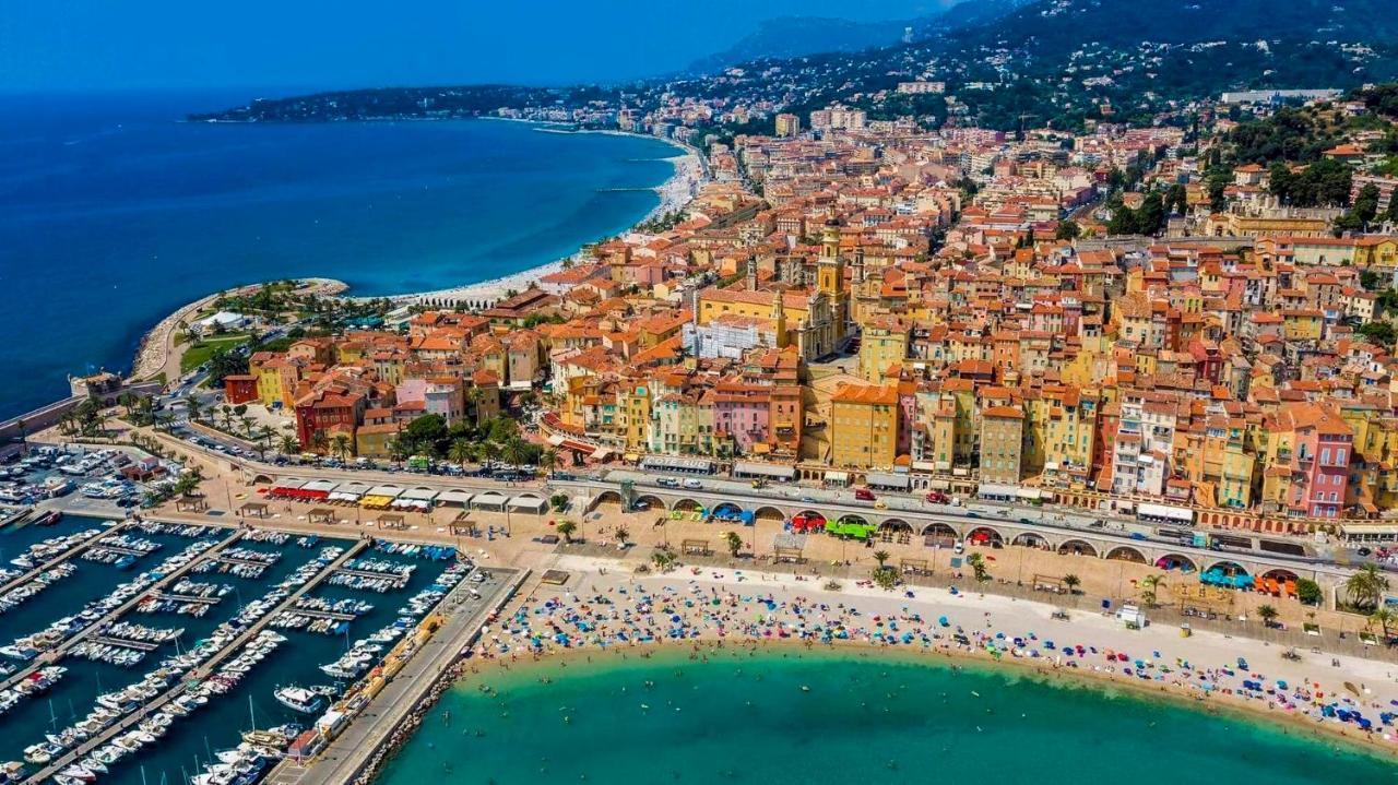 مينتون Studio Avec Jardin - Garage - 500M Des Plages المظهر الخارجي الصورة